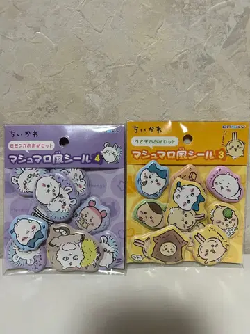 치이카와 마쉬멜로우풍 씰 2세트 토끼 모몽가