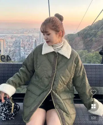 nugu 퀼팅 보아 자켓 블루종
