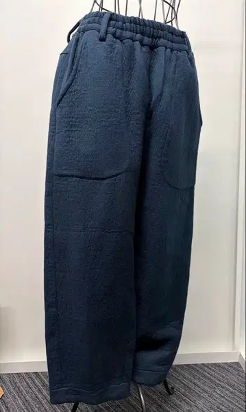 네이비 벌룬 팬츠 인도 면