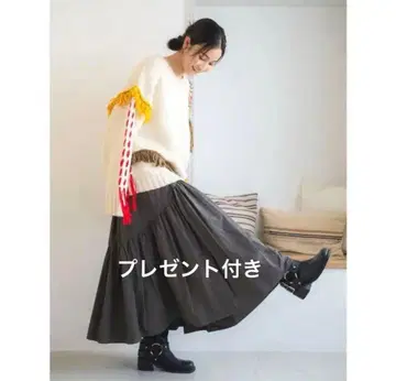 Ungrid 개더 디자인 스커트 플레어