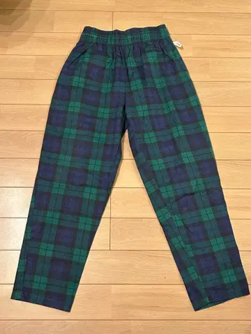 쿠쿠맨 셰프 팬츠 체크 무늬 이지 팬츠 M 사이즈