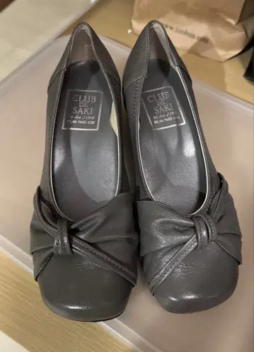 CLUBDESAKI 리본 펌프스 신발 그레이