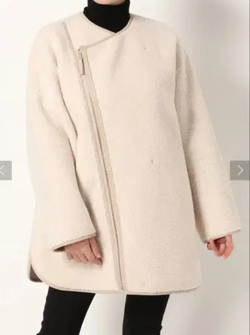 완판템 LAGUNAMOON 보아 페이크 무스탕 리버서블 코트 아이보리