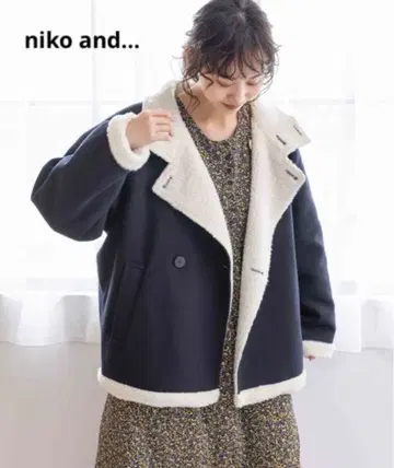 가격 인하 가능 niko and - 아우터 코트 보아 자켓 네이비