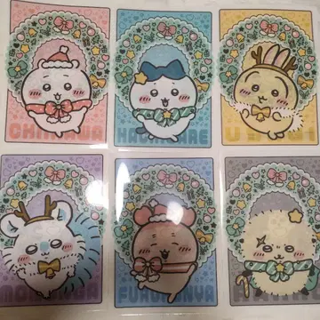 새상품 6종 컴플리트 세트 치이카와 (먼작귀) 세븐일레븐 클리어 파일