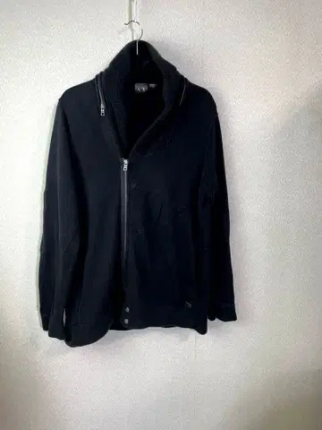 아르마니 익스체인지 니트 집업 가디건 블랙 사이즈 L