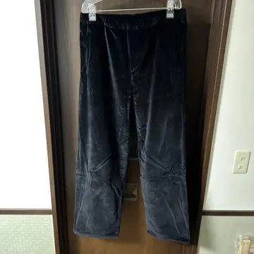 ZARA ORIGINS 블랙 벨벳 팬츠 L