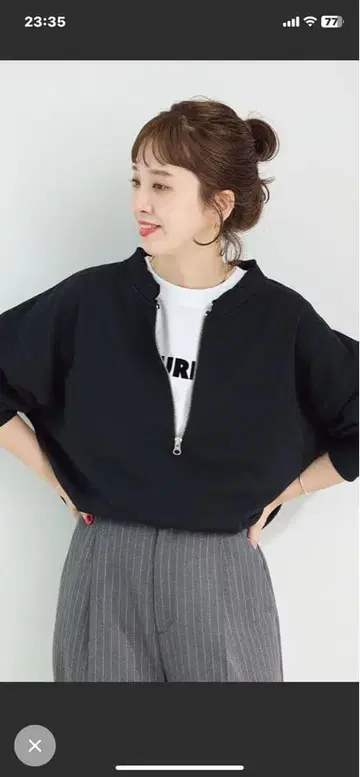 B.CSTOK 워셔블 / 쭈리 하프 지퍼 풀오버 새상품 미사용!