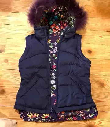 MISS SIXTY 미스식스티 리버서블 다운 베스트 꽃무늬
