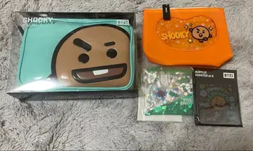 정품 BT21 SHOOKY 파우치 세트 아크릴 코스터