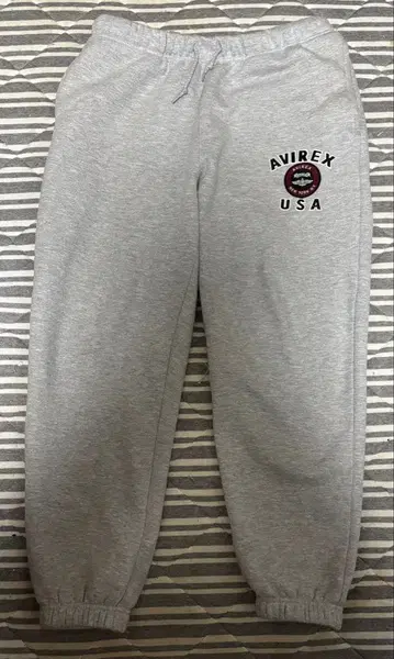 AVIREX 그레이 스웨트 팬츠