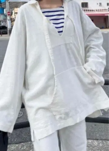 RED CHOP WORKS 코튼 린넨 멕시칸 오버 캐널진