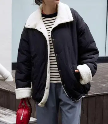 2WAY 리버서블 보아 x 퀼팅 패딩 자켓