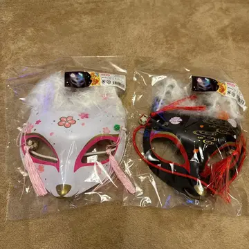 빛나는 라이트 여우 가면 세트