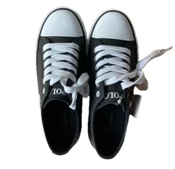 [ 새상품 미사용 ] 폴로 랄프 로렌 스니커즈 블랙/화이트 24cm