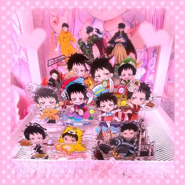 불꽃소방대 신라 쿠사카베 아크릴 스탠드 일괄 판매