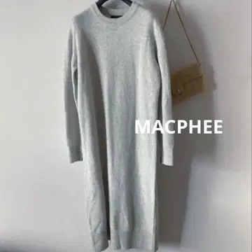 맥피*보송보송 기모감 울 촘촘한 크루넥 니트 원피스