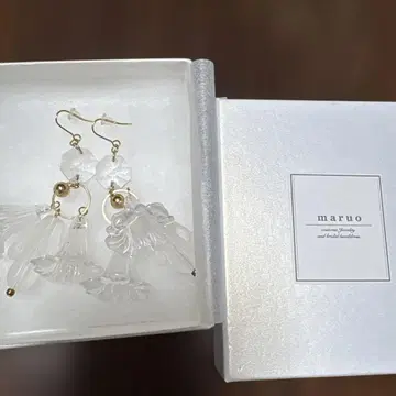 maruo 빈티지 플라워 디자인 귀걸이