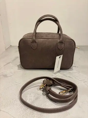 VELETTO 스웨이드 미니 보스턴 2WAY 모카 택 포함 새상품