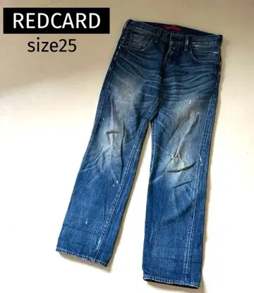 [레드카드] 데님 청바지 25 남성/여성 키즈 스트레이트 데미지