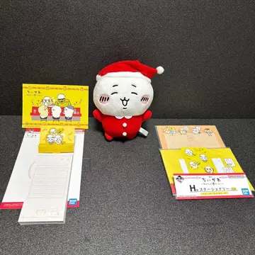 치이카와 산타 봉제 인형과 문구류 2종 봉제 인형 높이 18cm
