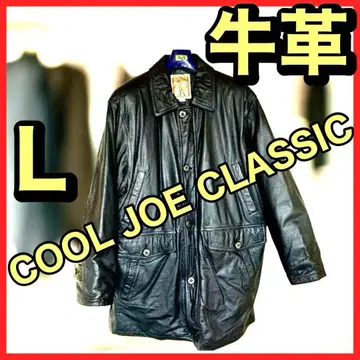 가죽 코트 남성용 소가죽 L 사이즈 COOL JOE CLASSIC 중고품