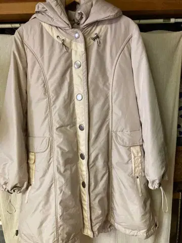 여성용 다운 코트 아이보리 2way