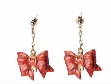 미사용 새상품 리본 캣 귀걸이