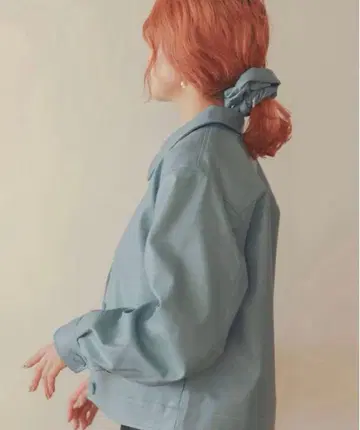 Muleau 무르 가죽 자켓 스즈모토 미유 라이트 블루 프리 사이즈