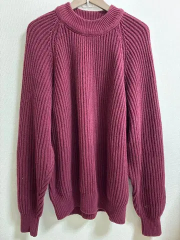 L.L.Bean 리브 스웨터 M 보르도