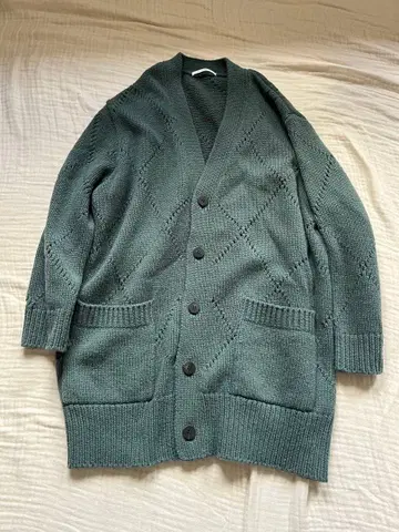 GALERIE VIE 파인 울 롱 가디건