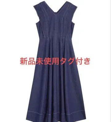 러그나무 문 데님 원피스