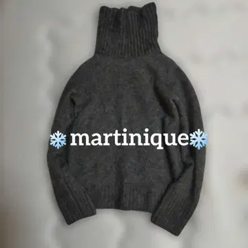 martinique 다크 그레이 페렛 100% 복슬복슬 니트 Free