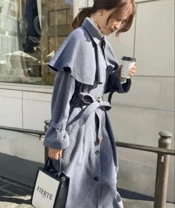 NICE CLAUP 2WAY 케이프 포함 스탠다드 트렌치 코트