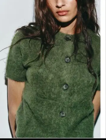 새상품급 ZARA 숏 슬리브 니트 가디건