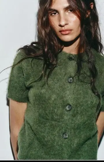 새상품급 ZARA 숏 슬리브 니트 가디건