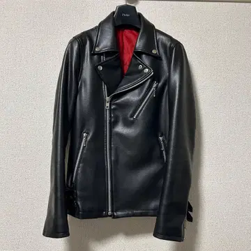 더블 라이더 자켓 블랙 Pledge  사이즈 48