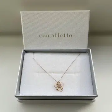 con affetto 목걸이 다이아몬드 K10 하트 목걸이 미사용