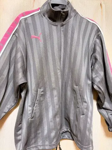 [레어] 푸마 저지 겉옷 스트라이프 핑크 푸자