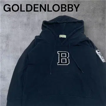 [ GOLDENLOBBY ] 골든로비 풀오버 후드티 블랙