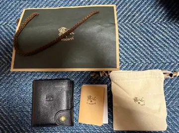 IL BISONTE 이단 접이식 지갑 블랙 스탠다드 컬렉션 접이식 지갑