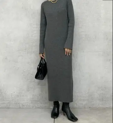 Loungedress 심플 리브 니트 원피스