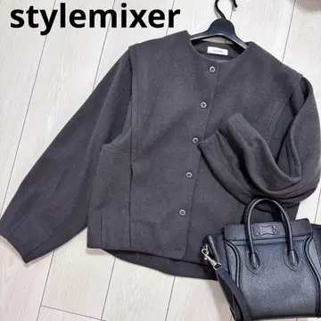 stylemixer 새상품급 노카라 코트 자켓 아우터 그레이