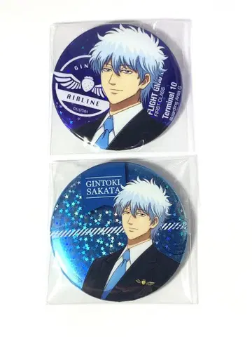 은혼 나리타 애니메이션 덱 캔뱃지 사카타 긴토키 파이롯트 2세트