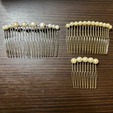 컴플렉스 비즈 펄 헤어콤 3종 세트