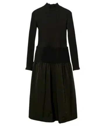 LE CIEL BLEU 콘트라스팅 패브릭 드레스 원피스