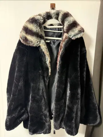 숀 존 Sean John 레어 퍼 자켓 올 패턴 XL 90s