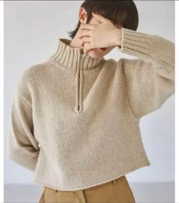 TODAYFUL 하프 지퍼 울 니트 풀오버