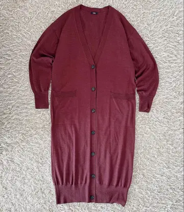 새상품급 YLEVE 이브 고급 울 실크 캐시미어 롱 가디건