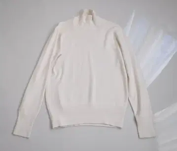 HYKE 캐시미어 혼방 코튼 니트 풀오버 화이트